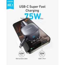Anker 50W Retractable USB-C Car Charger