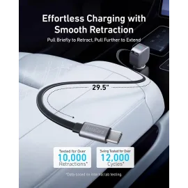 Anker 50W Retractable USB-C Car Charger