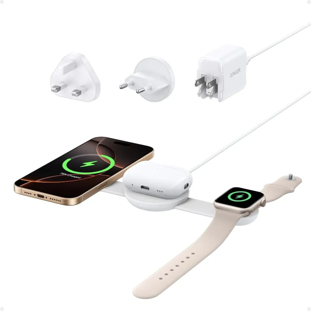 Anker MagGo 3-in-1 Wireless Charging Station Compatible with MagSafe