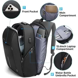 BANGE Travel Backpack,Lightweight Work Backpacks for Men
