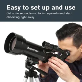 Celestron Travel Scope 70 Portable Refractor Telescope – 70mm Aperture