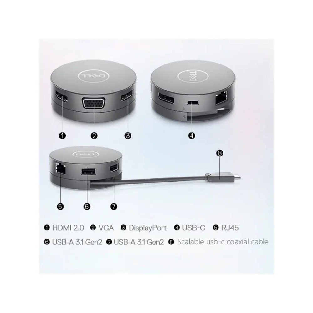 Dell 7-in-1 USB-C Multiport Adapter (DA310)