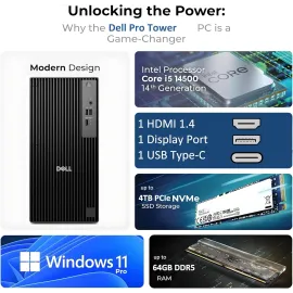 Dell Pro Desktop with Intel Core i5-14500 Processor