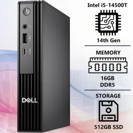Dell Pro Micro QCM1250 MFF Intel i5-14500T - 16 GB DDR5 RAM