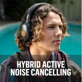 House of Marley Positive Vibration XL ANC: Noise Cancelling Over-Ear Headphones with Microphone