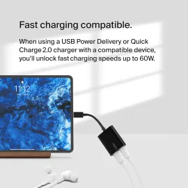 Belkin RockStar USB-C Audio + Charge Adapter