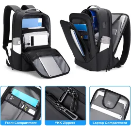 FENRUIEN Expandable Backpack and Travel Laptop Backpack 15.6 in