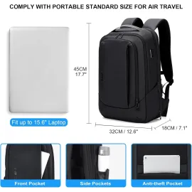 FENRUIEN Expandable Backpack and Travel Laptop Backpack 15.6 in