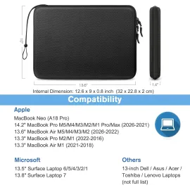FINPAC Hard Laptop Sleeve Case for MacBook Neo A18 Pro,13 inch MacBook Air 2026
