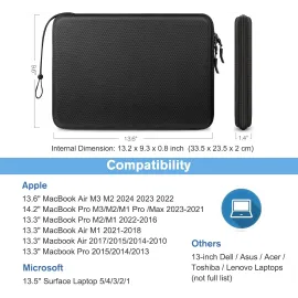 FINPAC 13 inch Hard Laptop Sleeve Case & Travel Electronic Bag