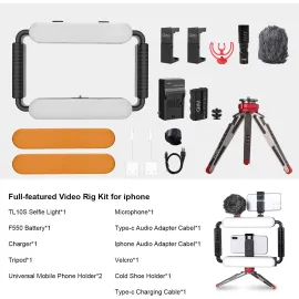 GVM Gimbal Stabilizer Phone Video Light Kit for Smartphone