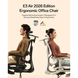 Hbada E3 Air 2026 Ergonomic Office Chair - 3-Zone Lumbar Support
