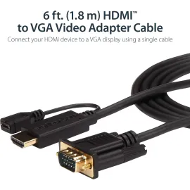 StarTech.com HDMI to VGA Cable – 6ft 2m