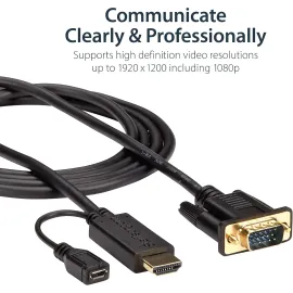 StarTech.com HDMI to VGA Cable – 6ft 2m