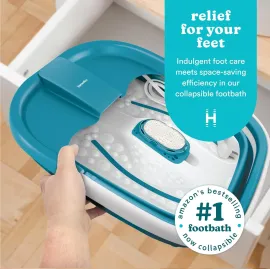 Homedics Smart Space Bubble Mate Collapsible Foot Spa - Heat-Maintaining