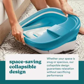 Homedics Smart Space Bubble Mate Collapsible Foot Spa - Heat-Maintaining