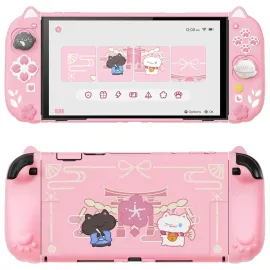 PlayVital Cherry Blossoms Kitten Protective Case for Nintendo Switch 2 with Stand