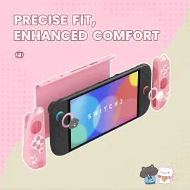 PlayVital Cherry Blossoms Kitten Protective Case for Nintendo Switch 2 with Stand | Cute Cat