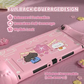 PlayVital Cherry Blossoms Kitten Protective Case for Nintendo Switch 2 with Stand | Cute Cat