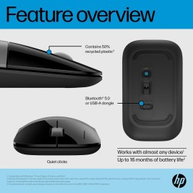 HP Z3700 Dual Mode Wireless Mouse (Silver)