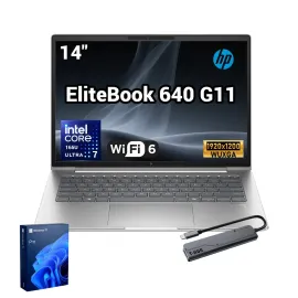 HP Elitebook 640 G11 14 in FHD+ Intel Core Ultra 7 165U Business AI Laptop