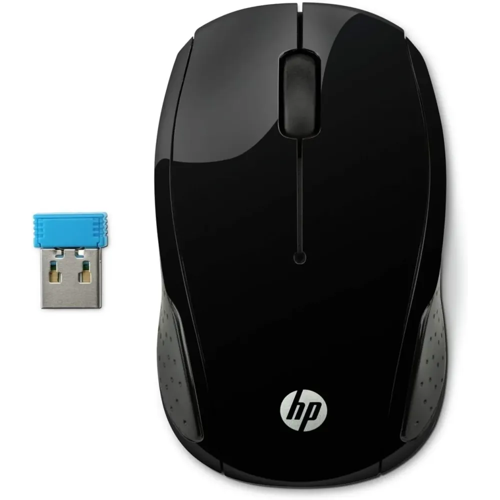 HP 200 2.4GHz Wireless 3-Button Optical Scroll Mouse w/USB Receiver (Renewed)
