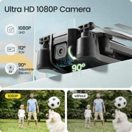 Holy Stone HS440 Foldable FPV Drone with 1080P WiFi Camera for Adult Beginners and Kids; Voice