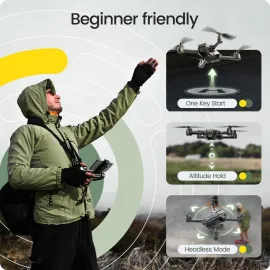 Holy Stone HS440 Foldable FPV Drone with 1080P WiFi Camera for Adult Beginners and Kids; Voice