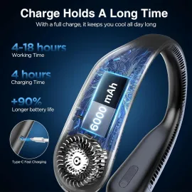 Hotsales Neck Fan - Hands Free Bladeless Neck Fans Portable Rechargeable