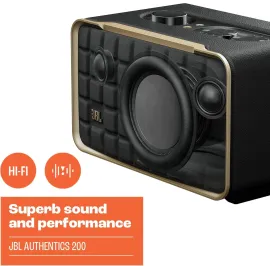 JBL Authentics 200 - Retro Style Smart Home Speaker with Built in Wi-Fi