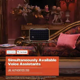 JBL Authentics 200 - Retro Style Smart Home Speaker with Built in Wi-Fi