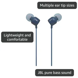 JBL Tune 110 - in-Ear Headphones - Blue