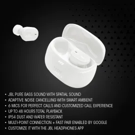 JBL Tune Buds 2 - True Wireless Noise Cancelling Earbuds with JBL Spatial Sound and Smart