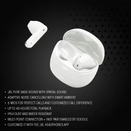 JBL Tune Flex 2 - True Wireless Noise Cancelling Earbuds with JBL Spatial Sound and Smart