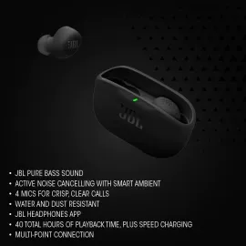 JBL Vibe Buds 2 - True Wireless Noise Cancelling Earbuds with JBL Pure Bass Sound & Smart