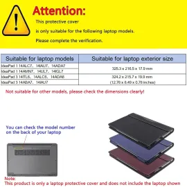 Laptop Case Cover for 14 inch Lenovo IdeaPad 1