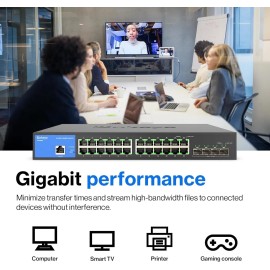 Linksys LGS328C 24 Port Gigabit Managed Network Switch