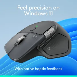 Logitech MX Master 4 Ergonomic Wireless Mouse with Haptics - Graphite