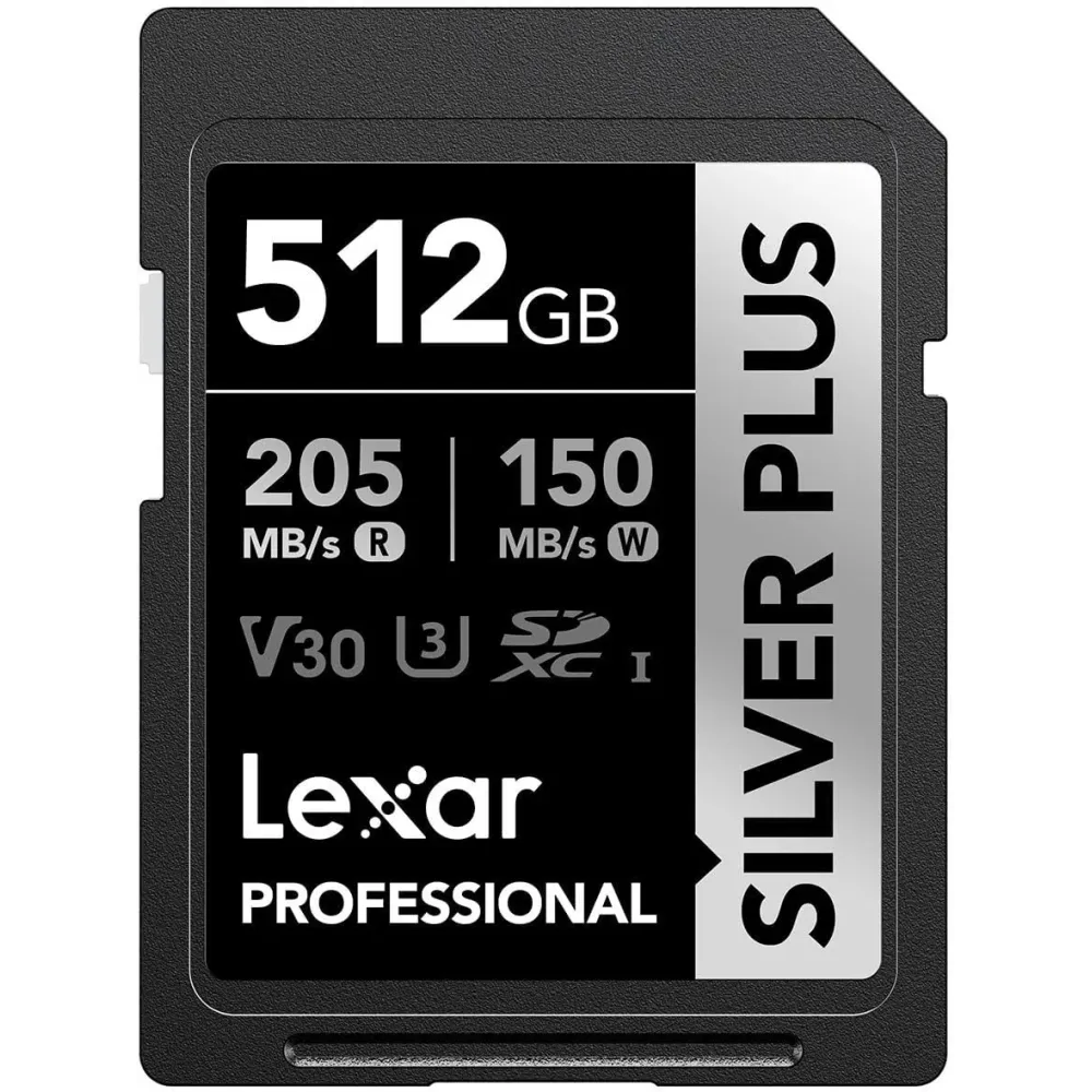 Lexar Silver Plus 512 GB SDXC Memory Card
