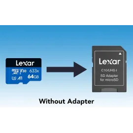 Lexar 633x 64 GB Micro SD Card - microSDXC UHS-I Card W/O SD Adapter