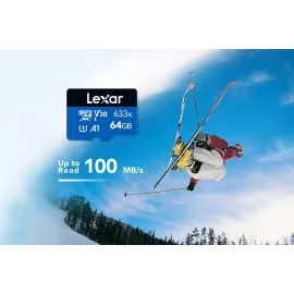 Lexar 633x 64 GB Micro SD Card - microSDXC UHS-I Card W/O SD Adapter
