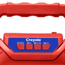 Crayola Portable Bluetooth Karaoke Speaker with FM Radio and Wired Microphone, CBX210M (Red)