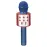 Crayola CKM150 Combo Bluetooth Karaoke Handheld Mic and 5-Watt Speaker, FM/USB/microSD, Aux In/Out, Vocal FX, up to 2 Hours Play Time (Blue)