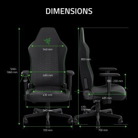 Razer Iskur V2 X Ergonomic Gaming Chair: Built-in Lumbar Support
