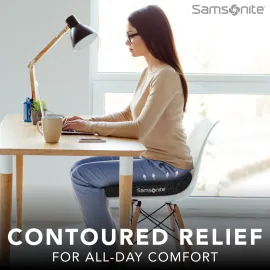 Samsonite Seat Cushion – Orthopedic Memory Foam Pillow for Office Chair