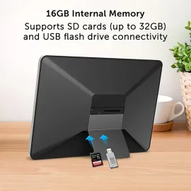 eco4life 10.1-inch Wi-Fi Digital Photo Frame with Photos/Video Sharing and Touch Screen CPF1026