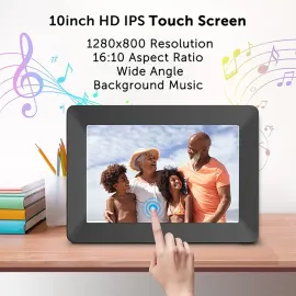 eco4life 10.1-inch Wi-Fi Digital Photo Frame with Photos/Video Sharing and Touch Screen CPF1026