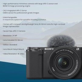 Sony ZV-E10 APS-C Mirrorless Vlogging Camera Kit