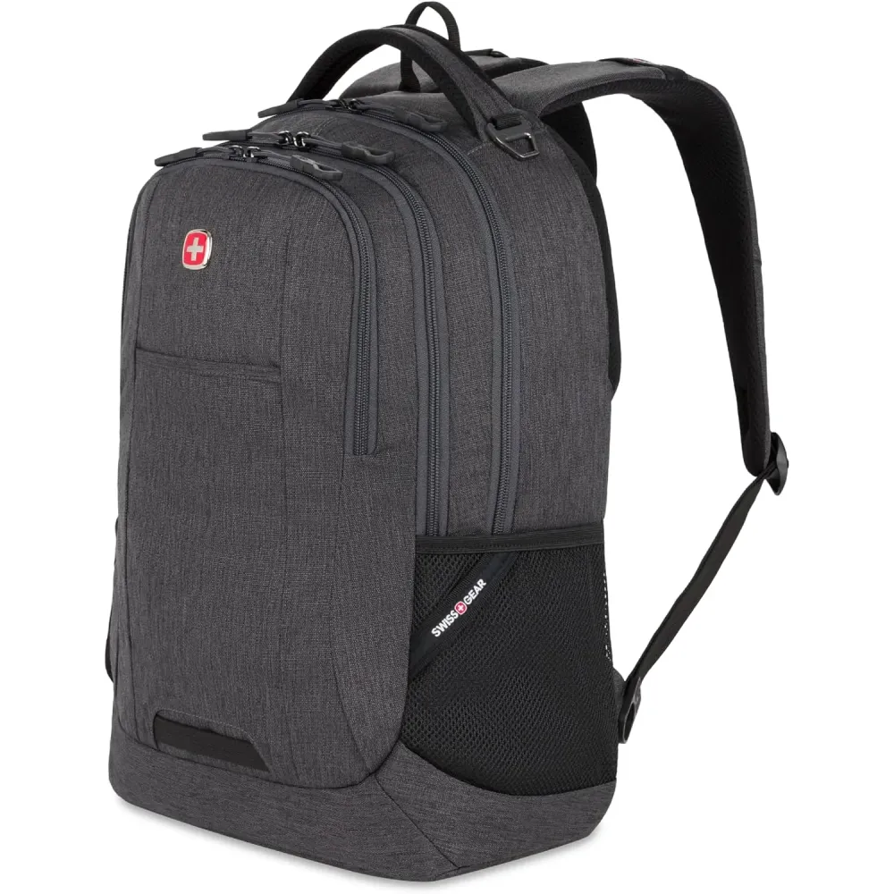 SwissGear 5505 Cecil 16 in Laptop Backpack Charcoal – Daily Laptop Bag with Gear Attachment