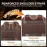 TIDING Brown Full Grain Leather 17.3 in Laptop Travel Backpack for Men